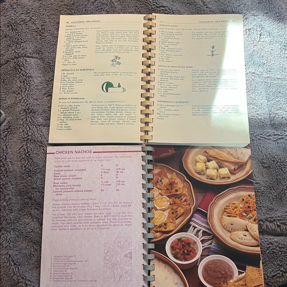 Vintage cookbooks spiral binding company’s coming and charming county SPCA cook